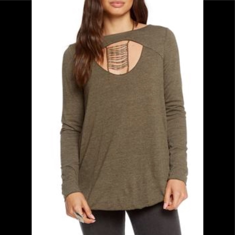 Chaser Vintage Triblend Front Vent Drape Back